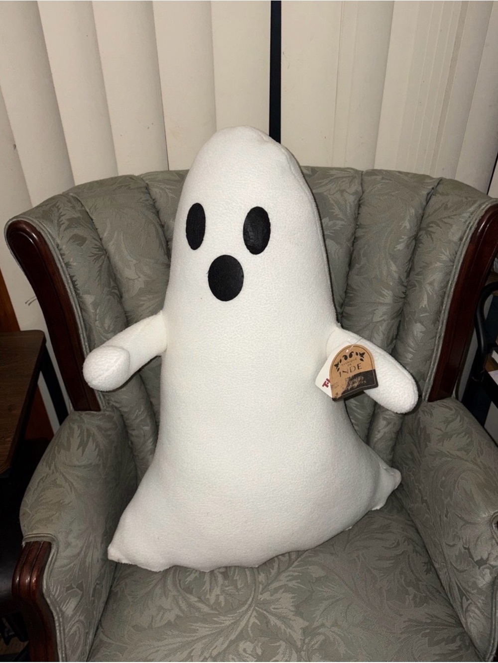 NWT 24” GHOST Halloween seasonal plush decoration from the brand "Acorn+Oak Ha